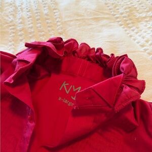 KMJ pink Button Down tuxedo shirt